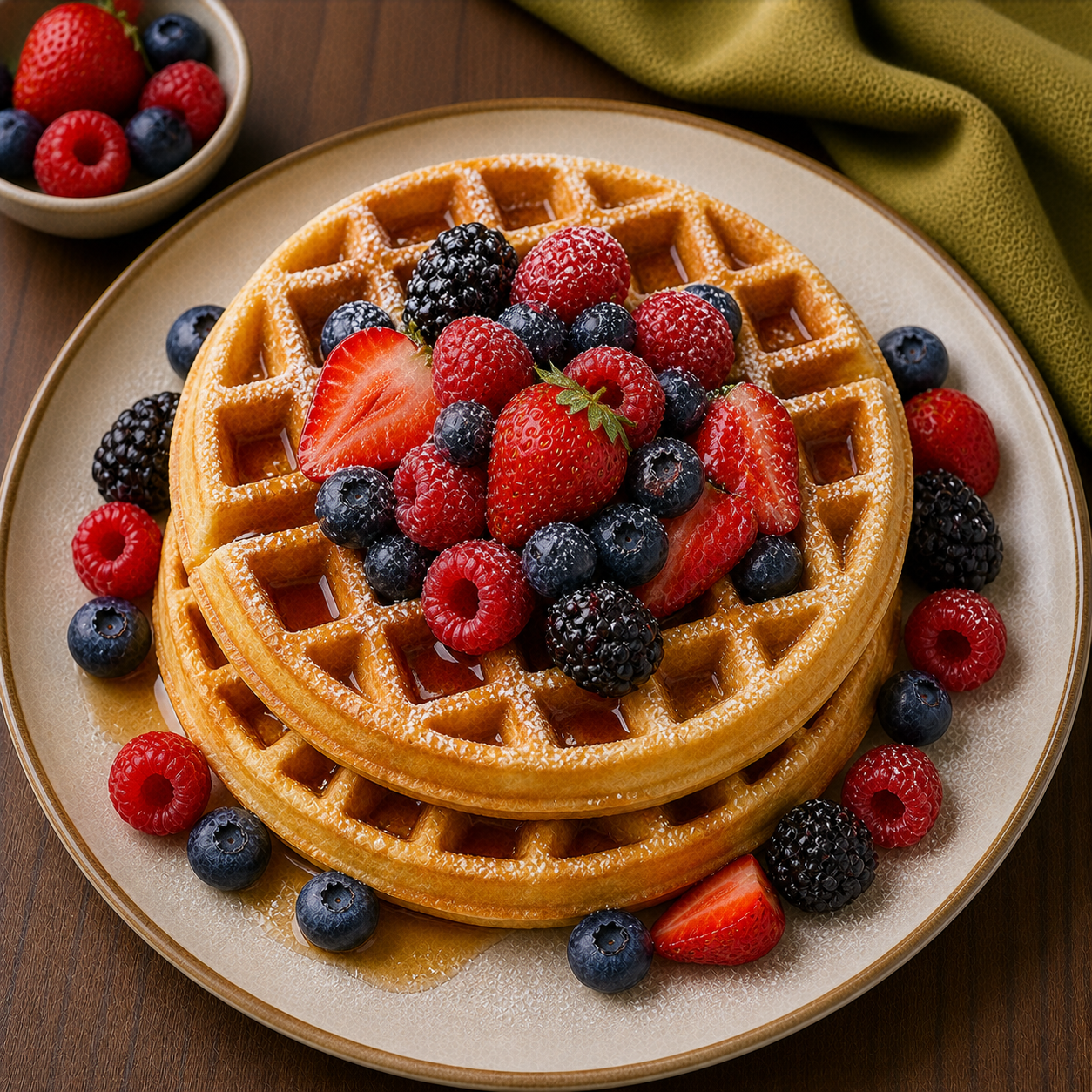 Waffeln mit Beeren